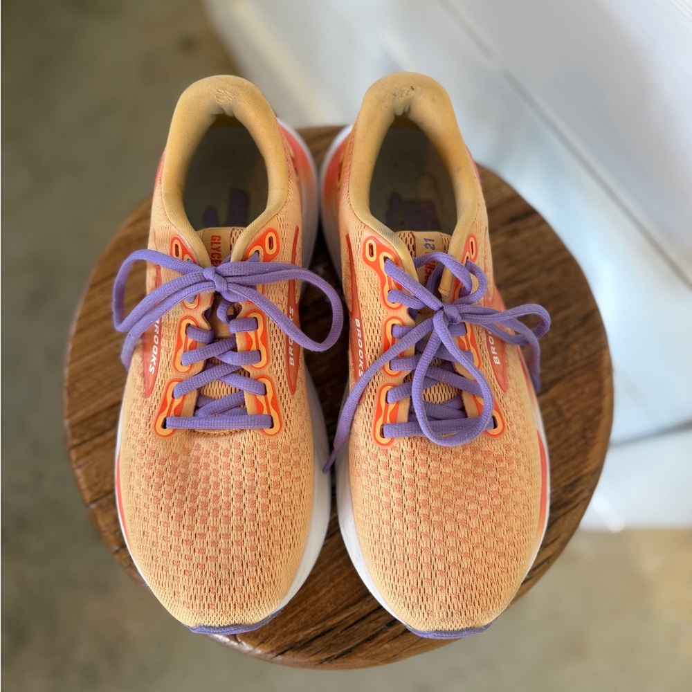 Brooks Vibrant Orange and Purple Sneakers - Picture 3 of 5